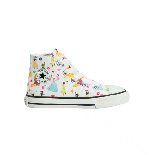 Tenis Cano Alto Branco Princesas Baby All Star