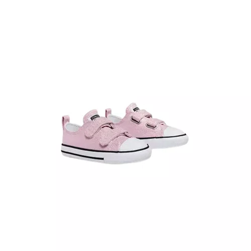Tênis Cano Baixo Velcro Rosa Brilhante All Star