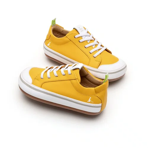 Tênis Couro Funky 20 Amarelo Caja Tip Toey Joey