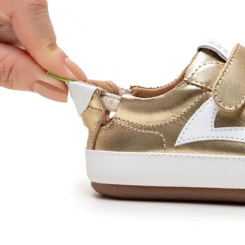 Tênis Couro Hopper Dourado Metal Gold Tip Toey Joey