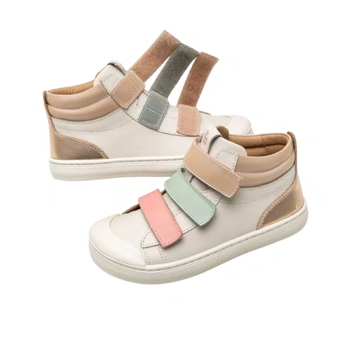 Tênis Couro Leap Tapioca Pink Lake Mint Tip Toey Joey