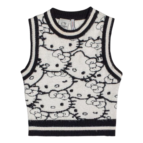 Top Hello Kitty Tricot Black & White