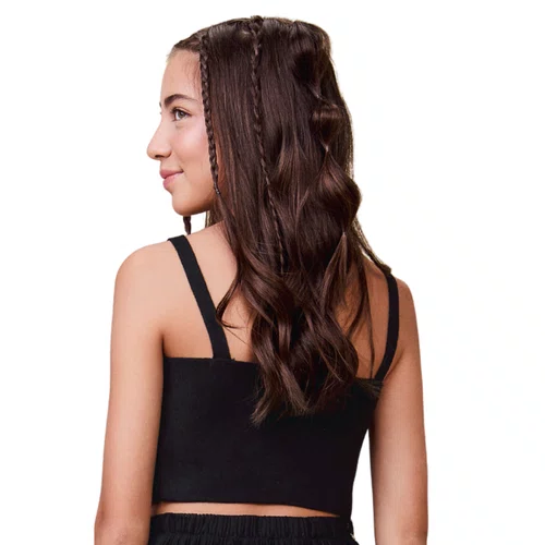Top Tricot Com Lacinhos Preto I Am