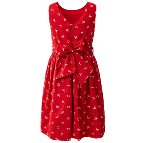 Vestido Algodão Lacinhos Vermelho Pituchinhus