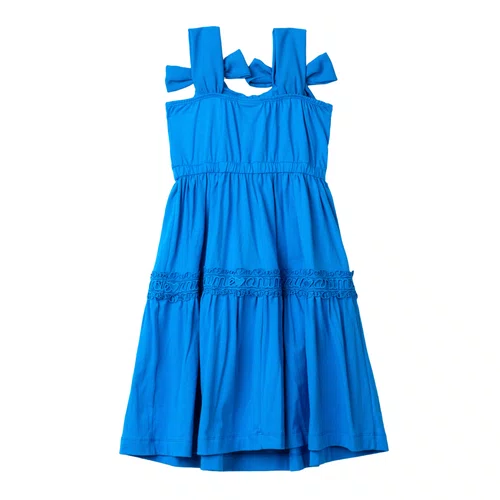 Vestido Babados Azul Royal Anime