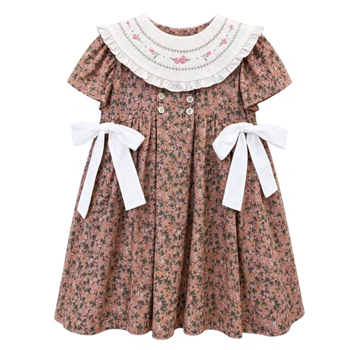 Vestido Bebê Floral Rosa Saint Germain Primo Bambino