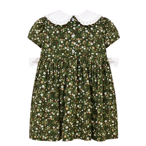 Vestido Bebê Gola Bordada Floresta Giverny Primo Bambino