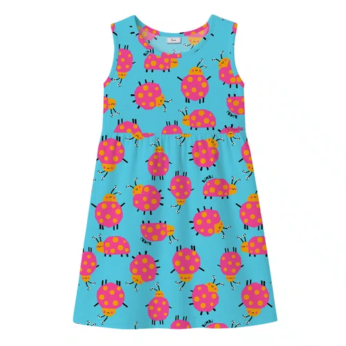 Vestido Comfy Malha Azul Joanas Rosa Bimbi