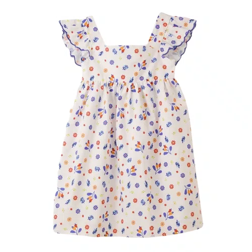 Vestido Estampa Bordados Stitchs Fabula