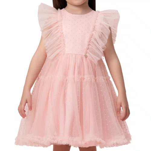 Vestido Festa Tule Poás Rosa Petit Cherie
