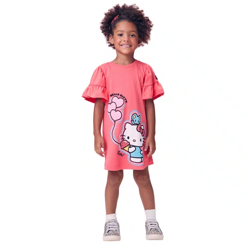 Vestido Hello Kitty Ballon Coral Momi