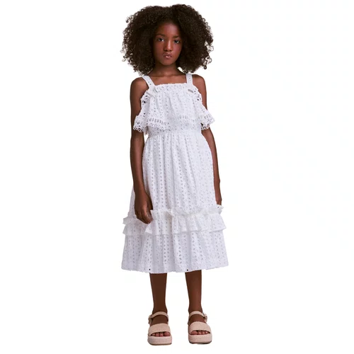 Vestido Laise Bolinhas Branco Anime