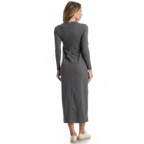 Vestido Luna Midi Mescla Preto Daniela Tombini