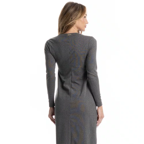 Vestido Luna Midi Mescla Preto Daniela Tombini