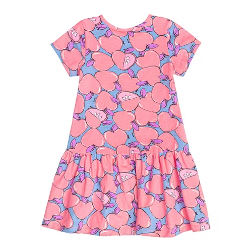 Vestido Maçãs Neon Lavanda Momi