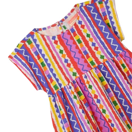Vestido Malha Listras Balita Colorido Fabula