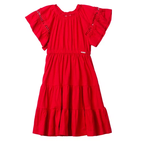 Vestido Malha Vermelho Preppy Anime