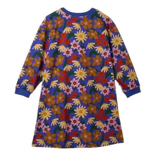 Vestido Manga Longa Malha Camomila Azul Fabula