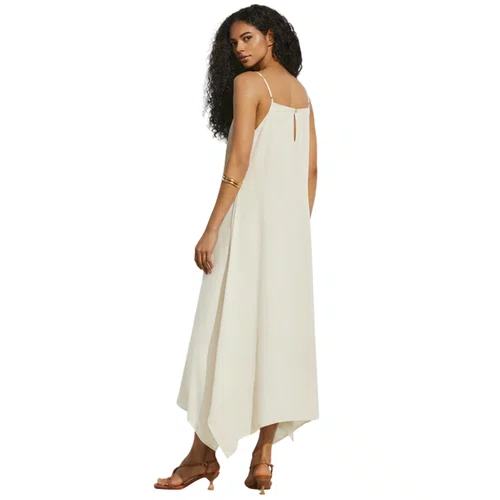 Vestido Midi Lisos Hermosa Off White Cia Maritima