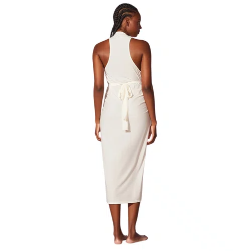Vestido Midi Lisos Off White Cia Maritima