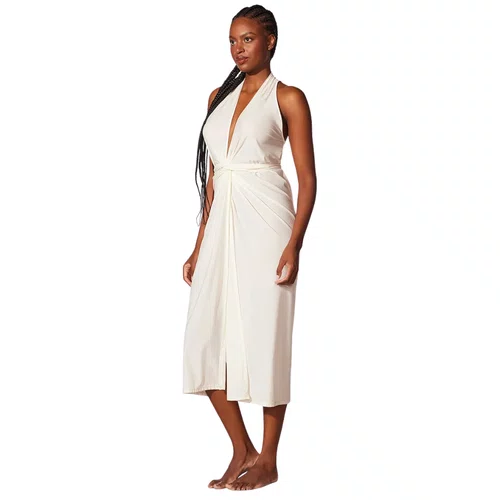 Vestido Midi Lisos Off White Cia Maritima