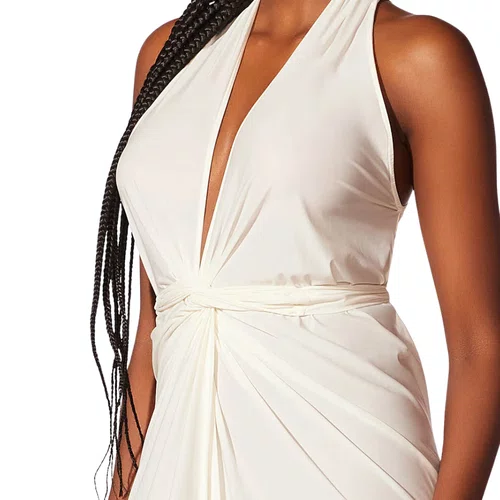 Vestido Midi Lisos Off White Cia Maritima