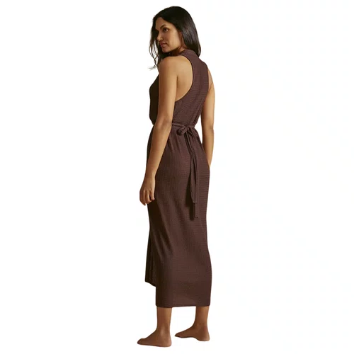 Vestido Midi Textura Olive Cofee Cia Maritima