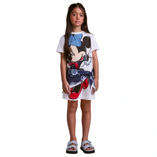 Vestido Navy com Lenço da Minnie Anime