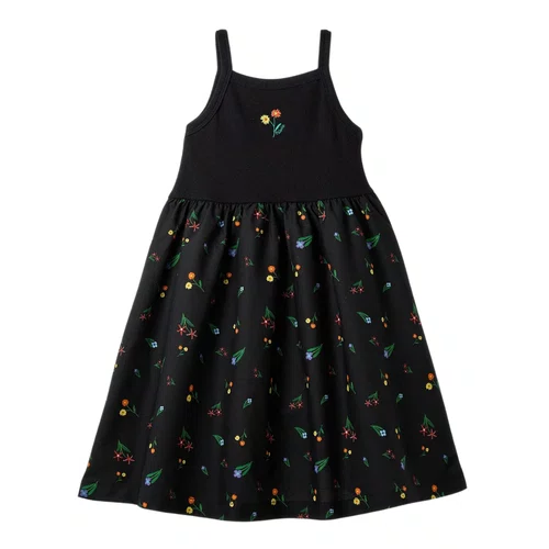 Vestido Rib Bordado Sempre Viva Preto Fábula