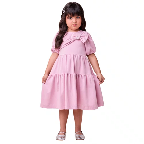Vestido Rosa Classic Laço Rodado Anime
