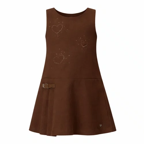 Vestido Salopete Corações Café Petit Cherie