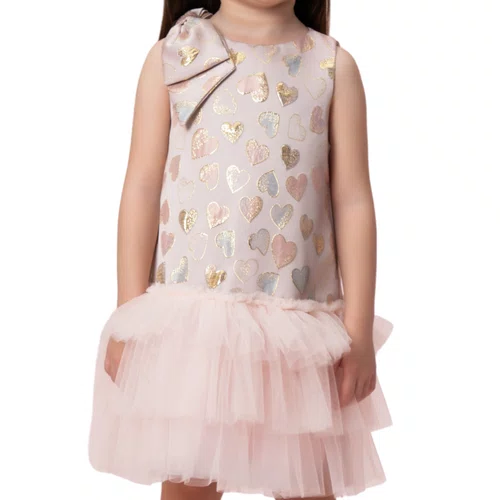 Vestido Tafetá Corações Petit Cherie