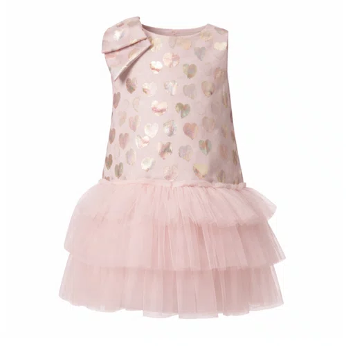 Vestido Tafetá Corações Petit Cherie