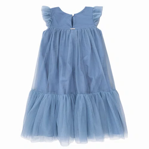 Vestido Tule Bordados Pérolas e Cristais Ninive Pituchinhus