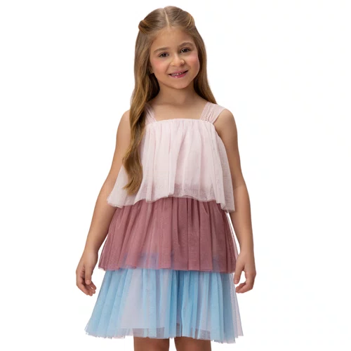 Vestido Tule Color Camadas Petit Cherie