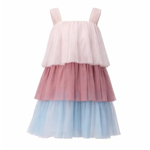Vestido Tule Color Camadas Petit Cherie