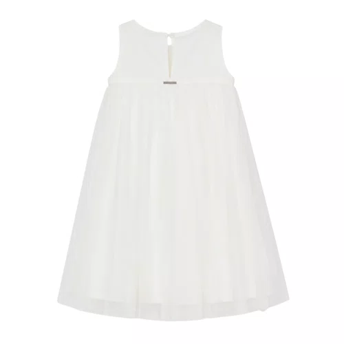 Vestido Tule Maxi Flor Off White Pituchinhus