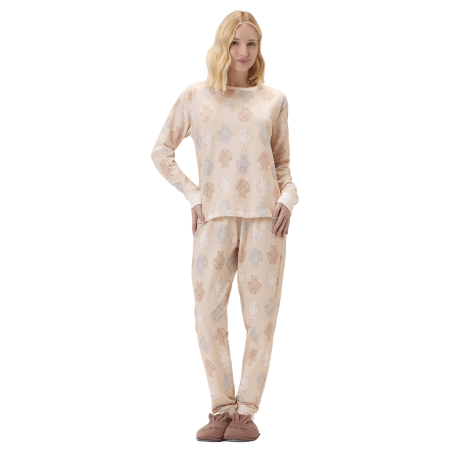 Pijama Coelhos Color Moletinho Flanelado Cor com Amor