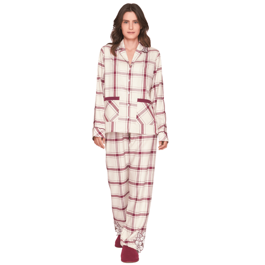 Pijama Longo Aberto Vintage Bloom Lua Lua