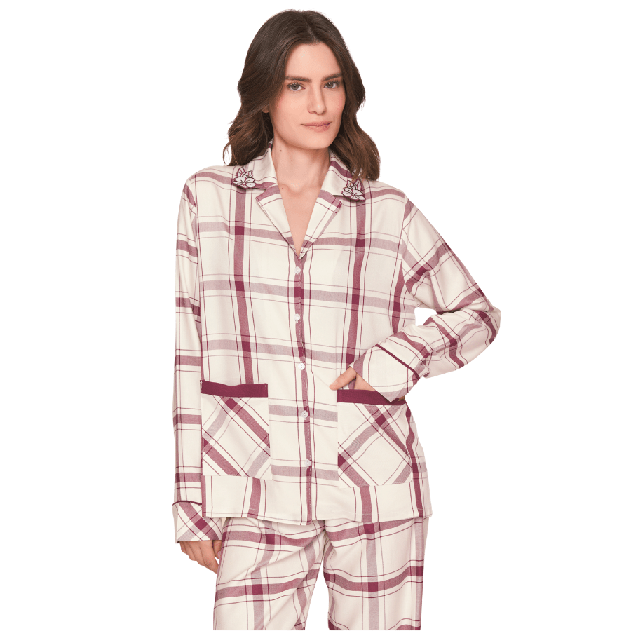 Pijama Longo Aberto Vintage Bloom Lua Lua