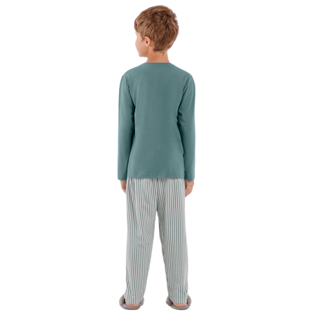 Pijama Longo Infantil Listras Cor Com Amor