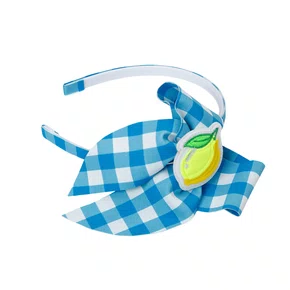 Arquinho Laço Vichy Limão Siri Kids