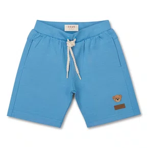 Bermuda Ursinho Bordado Azul Dame