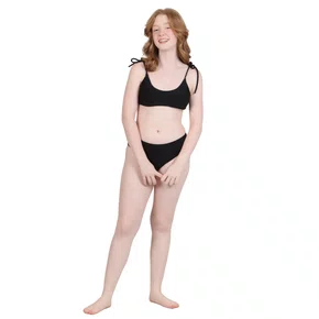 Biquini Faixinha Teen Lorena Hot Preto Siri Kids