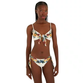 Biquini Lenço Tropicalzinho Bege Farm