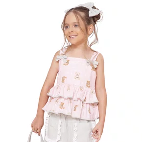 Blusa Algodão Estampa Ursinhas Pituchinhus