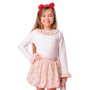 Blusa Cotton Babadinhos Liberty Flores Pituchinhus