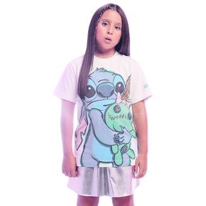 Blusa Estampada Stitch Com Strass Anime