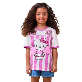 Blusa Hello Kitty Listras Torcida Momi