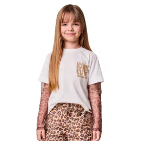 Blusa Infantil Menina Manga Tule Oncinha Anime